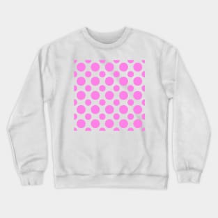 Pink and white polka dots Crewneck Sweatshirt